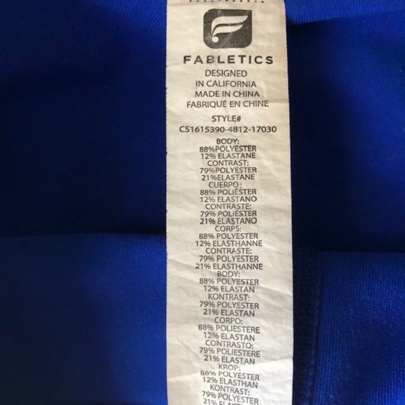 Fabletics Navassa PowerHold Capri Leggings - Blue Black - S - Picture 9 of 12